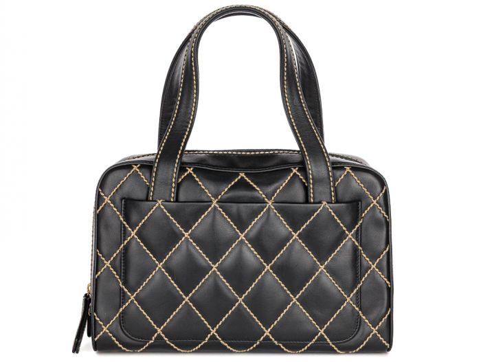 Chanel Wildstitch Black Leather Tote Bag - Image 5