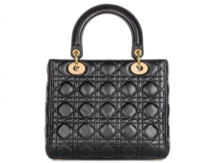 Christian Dior Black Cannage Lady Dior Bag - Image 5