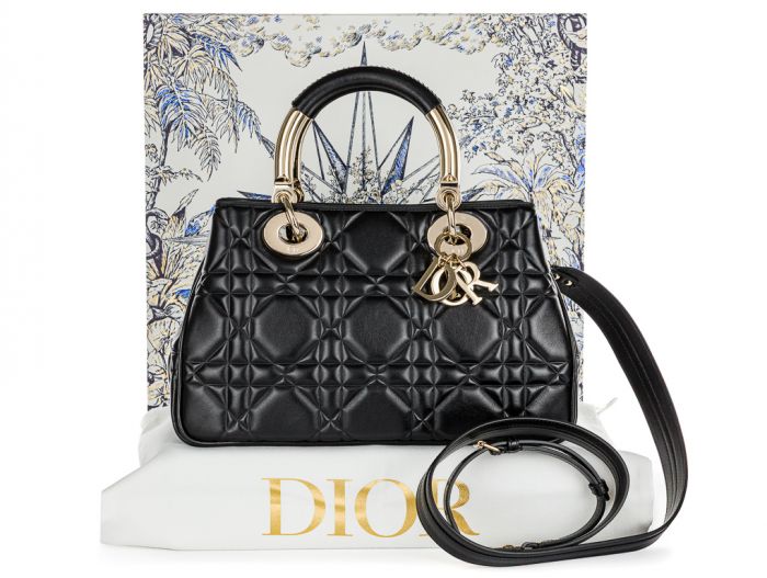 Christian Dior Dior Lady 95.22 Black Leather Bag - Image 6