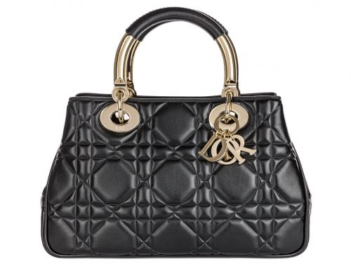 Christian Dior Dior Lady 95.22 Black Leather Bag