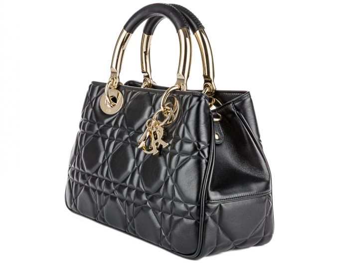 Christian Dior Dior Lady 95.22 Black Leather Bag - Image 2