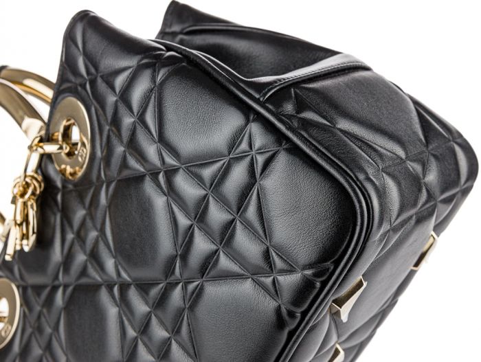 Christian Dior Dior Lady 95.22 Black Leather Bag - Image 3