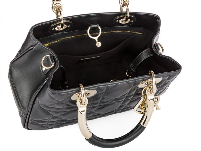 Christian Dior Dior Lady 95.22 Black Leather Bag - Image 4
