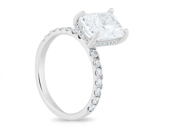 Cut Cornered Rectangular Modified Brilliant Laboratory Grown Diamond Ring
