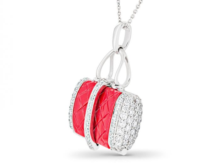 Diamond Bag Pendant Necklace - Image 2