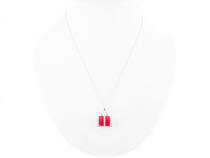 Diamond Bag Pendant Necklace - Image 3