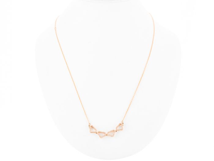 Diamond Necklace featuring Expandable Diamond Motif pendant - Image 3