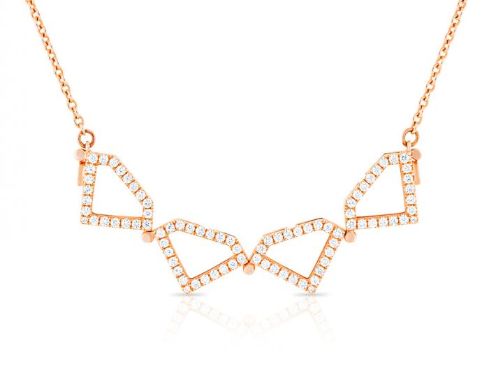 Diamond Necklace featuring Expandable Diamond Motif pendant