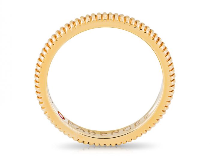 Fabergé Fluted Ring with Ruby - Image 3