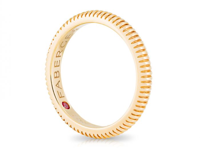 Fabergé Fluted Ring with Ruby - Image 2
