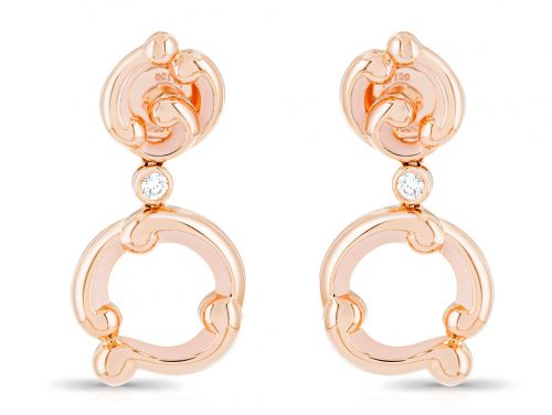 Fabergé Rococo Diamond and Enamel Drop Earrings