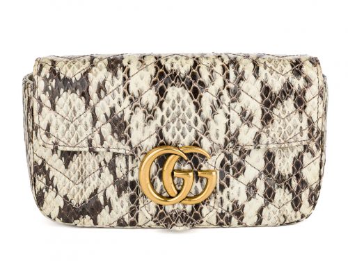 Gucci GG Mini Marmont Matelasse Python Bag