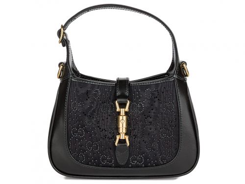 Gucci Jackie 1961 Crystals Mini Black Bag
