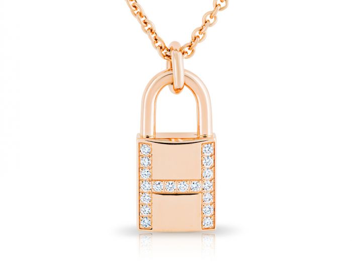 Hermès Diamond Kelly Cadenas Pendant Necklace