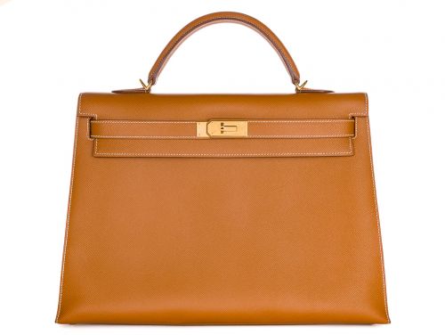 Hermès Gold Tone Kelly 40 Bag