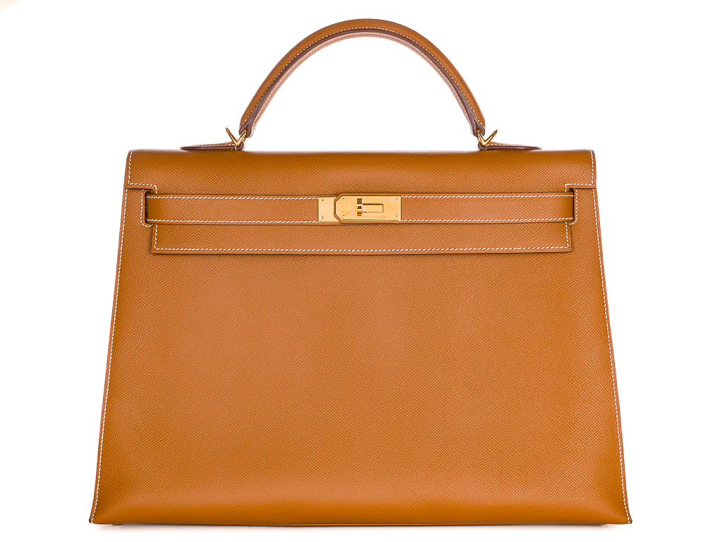 Hermès Gold Tone Kelly 40 Bag