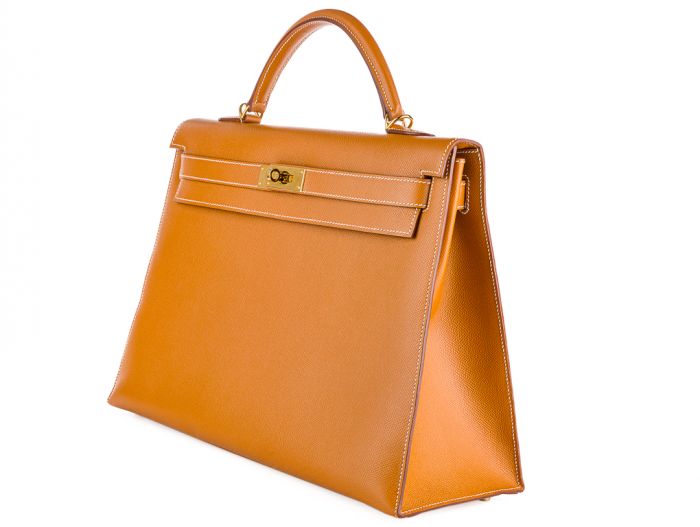 Hermès Gold Tone Kelly 40 Bag - Image 2
