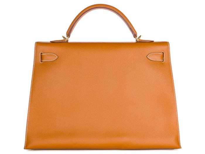 Hermès Gold Tone Kelly 40 Bag - Image 6
