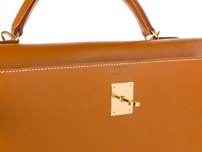 Hermès Gold Tone Kelly 40 Bag - Image 4