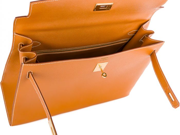 Hermès Gold Tone Kelly 40 Bag - Image 5