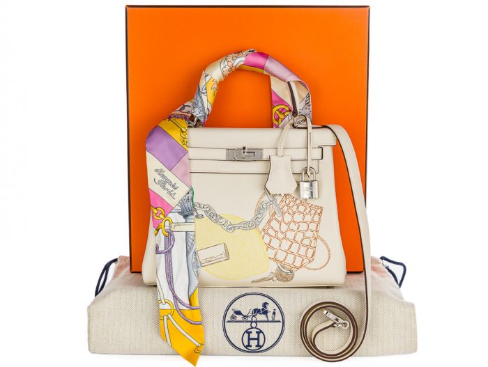 Hermès Kelly 25 In And Out Swift Leather Handbag - Image 7