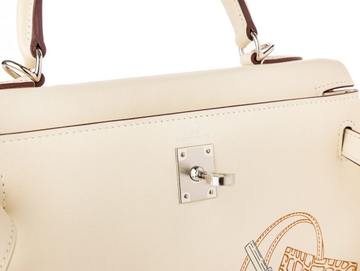 Hermès Kelly 25 In And Out Swift Leather Handbag - Image 5