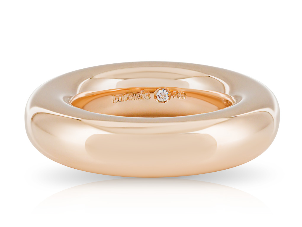 IsabelleFa Mirror Polished Chunky Ring with Hidden Diamond