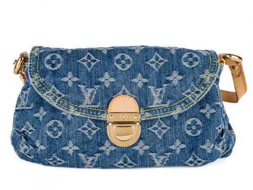 Louis Vuitton Blue Monogram Denim Pleaty Handbag