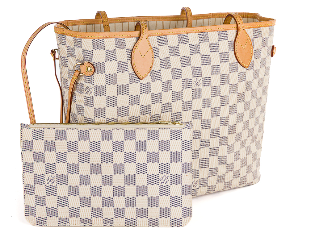 Louis Vuitton Damier Azur Neverfull MM Tote Bag - Shop Prestige