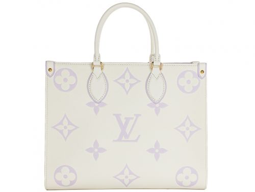Louis Vuitton White Monogram Empreinte On the Go MM Tote Bag