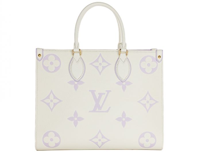 Louis Vuitton White Monogram Empreinte On the Go MM Tote Bag