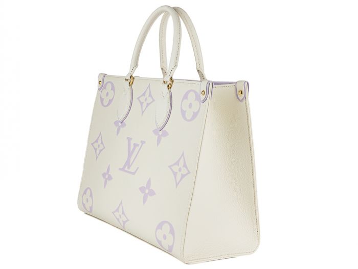 Louis Vuitton White Monogram Empreinte On the Go MM Tote Bag - Image 2