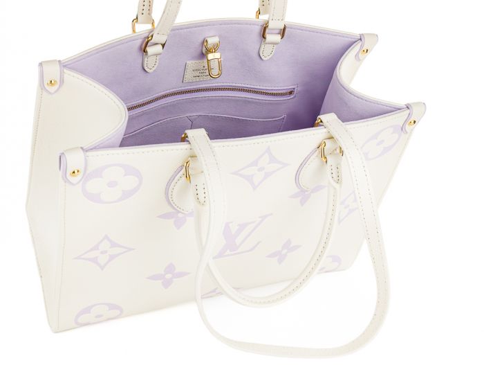 Louis Vuitton White Monogram Empreinte On the Go MM Tote Bag - Image 4