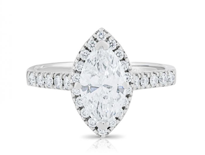 Marquise Diamond Ring with Halo (1)