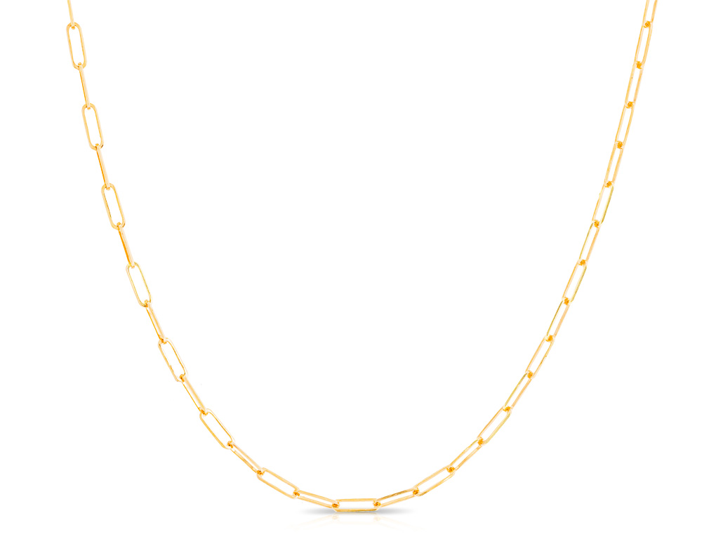 Paperclip Necklace in 9ct Yellow Gold