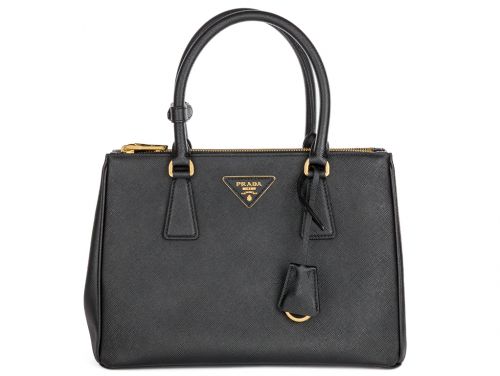Prada Medium Saffiano Black Leather Bag