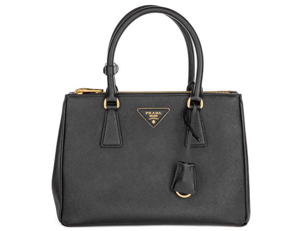 Prada Medium Saffiano Black Leather Bag