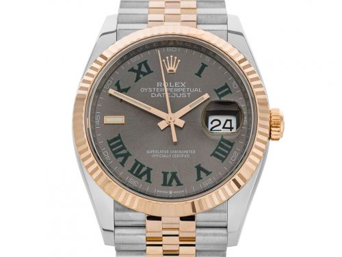 Rolex Datejust 36mm Steel & Rose Gold Wimbledon Watch