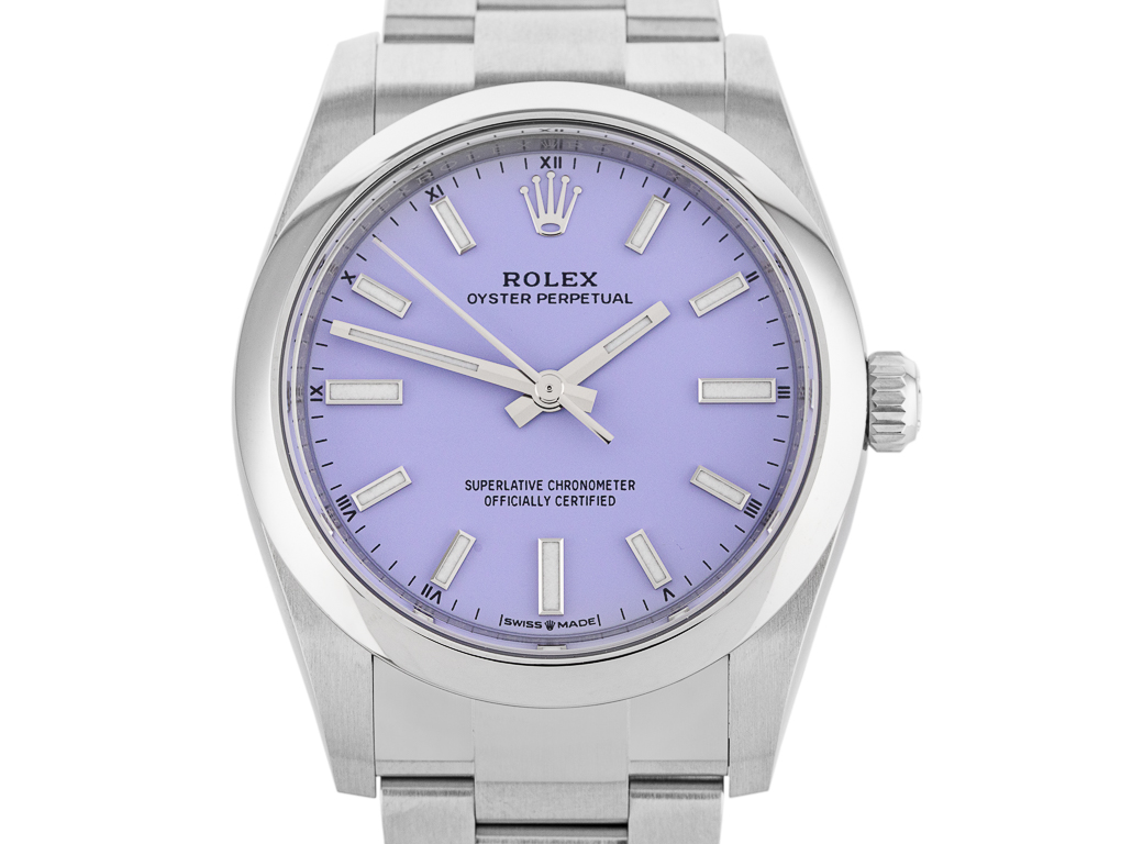 Rolex Oyster Perpetual 34mm Lavender Watch