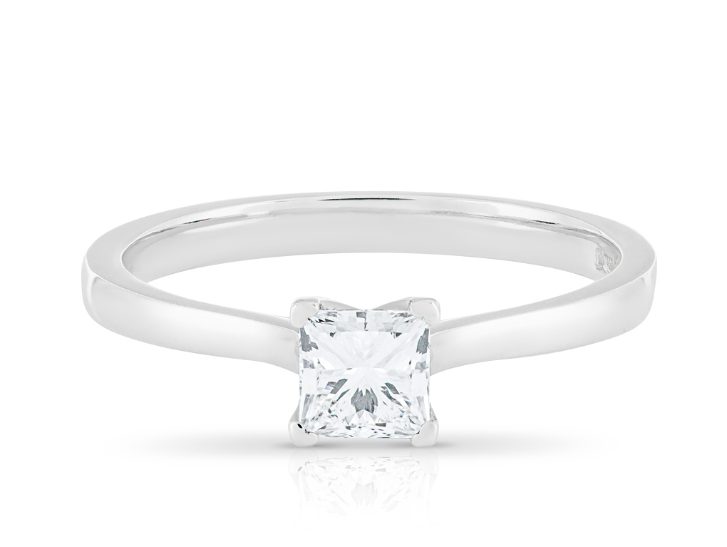 Square Modified Brilliant Diamond Ring