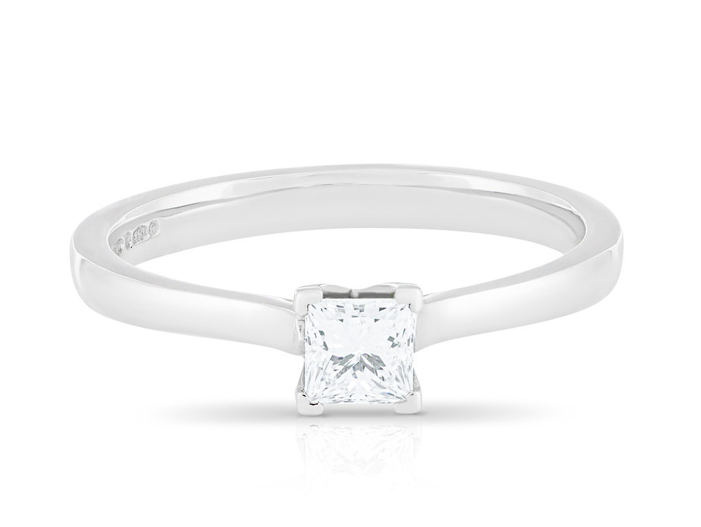 Square Modified Brilliant Diamond Ring