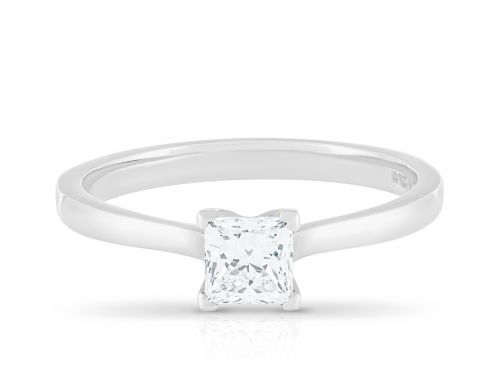 Square Modified Brilliant Diamond Ring