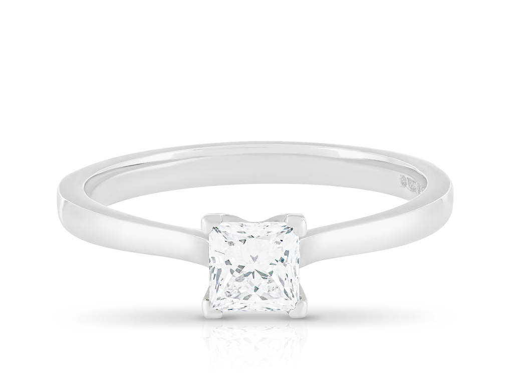 Square Modified Brilliant Diamond Ring