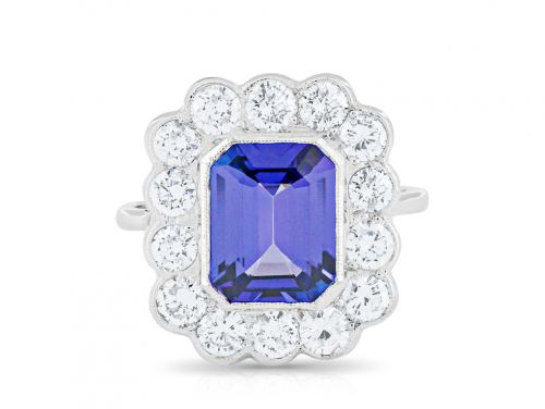 Tanzanite and Diamond Ring