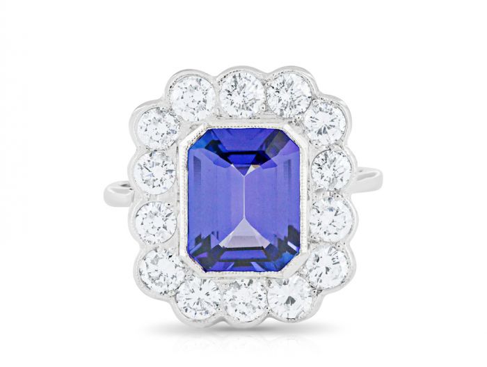 Tanzanite and Diamond Ring
