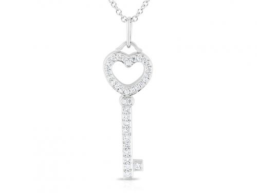 Tiffany & Co Diamond Heart Key Necklace (1)