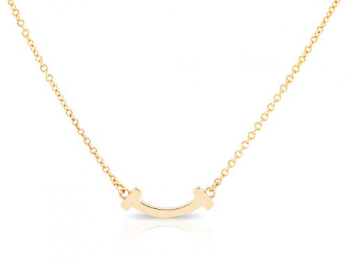 Tiffany & Co T Smile Necklace in 18ct Yellow Gold