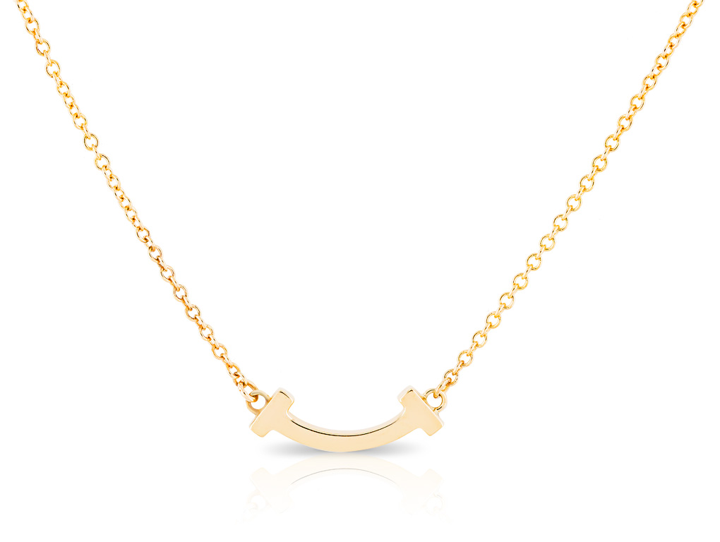 Tiffany & Co T Smile Necklace in 18ct Yellow Gold