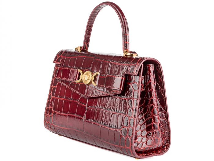Versace Medusa Embellished Croc Effect '95 Small Bag - Image 2