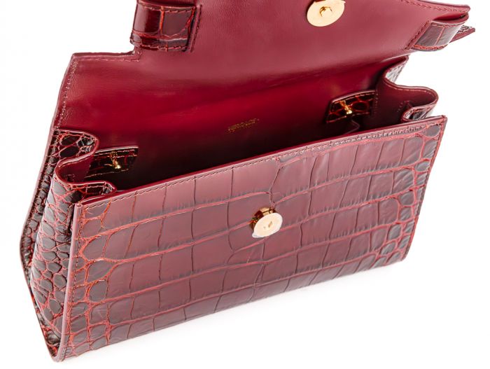 Versace Medusa Embellished Croc Effect '95 Small Bag - Image 4
